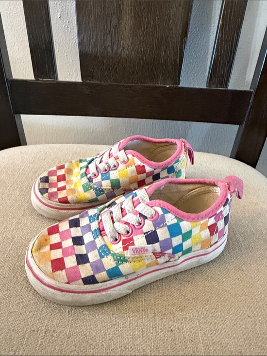 Vans Other - Vans Kids Baby Toddler Multicolor Checkerboard Sneakers Rainbow Size 6